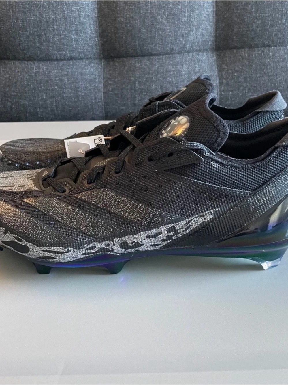 Adidas Electric Speed Juice Core Black Carbon Football Cleats Men's New - Picture 2 of 7